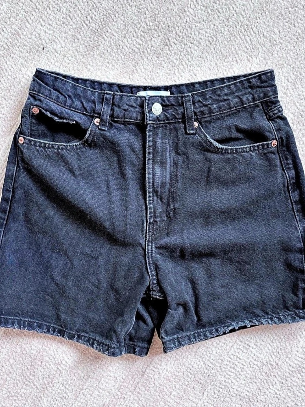 Zara Women's Black Denim Jean Shorts Size 6